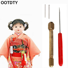 Load image into Gallery viewer, 1set DIY Doll Hair Toll Set 0.6/0.8mm Doll Hair Rooting Reroot Rehair Tool Holder Reproduce Hair Doll Tool
