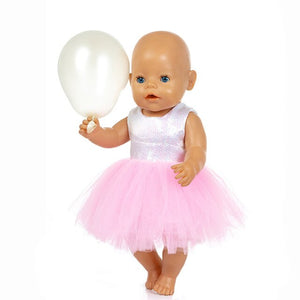 New Fashion Dress Wear For 43cm  Baby Doll 17 Inch Born Babies Dolls Clothes And Accessories, Balloon not included