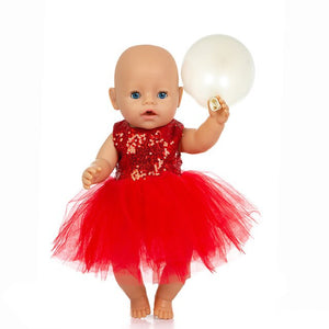 New Fashion Dress Wear For 43cm  Baby Doll 17 Inch Born Babies Dolls Clothes And Accessories, Balloon not included