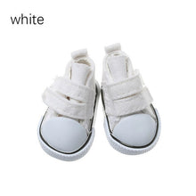 Load image into Gallery viewer, 1 Pair 5cm Doll Shoes Denim Slippers For Dolls Fashion Denim Mini Shoes 1/6 For Handmade Dolls High Top Plimsolls Mini Sneakers

