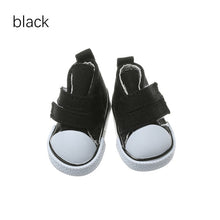 Load image into Gallery viewer, 1 Pair 5cm Doll Shoes Denim Slippers For Dolls Fashion Denim Mini Shoes 1/6 For Handmade Dolls High Top Plimsolls Mini Sneakers
