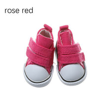 Load image into Gallery viewer, 1 Pair 5cm Doll Shoes Denim Slippers For Dolls Fashion Denim Mini Shoes 1/6 For Handmade Dolls High Top Plimsolls Mini Sneakers
