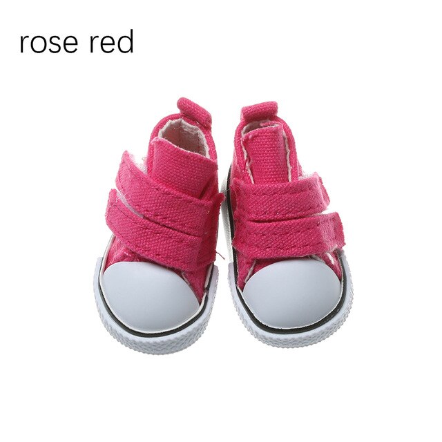 1 Pair 5cm Doll Shoes Denim Slippers For Dolls Fashion Denim Mini Shoes 1/6 For Handmade Dolls High Top Plimsolls Mini Sneakers