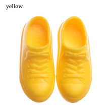 Load image into Gallery viewer, 1 Pair 5cm Doll Shoes Denim Slippers For Dolls Fashion Denim Mini Shoes 1/6 For Handmade Dolls High Top Plimsolls Mini Sneakers
